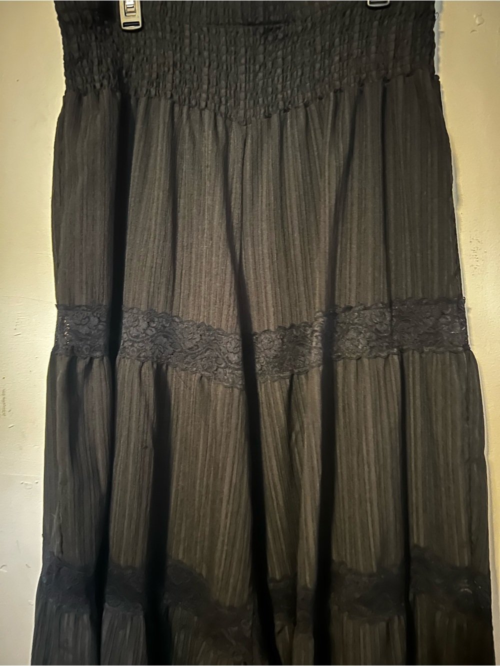 SHEIN Black Wide-Leg Jumpsuit with Lace Panels